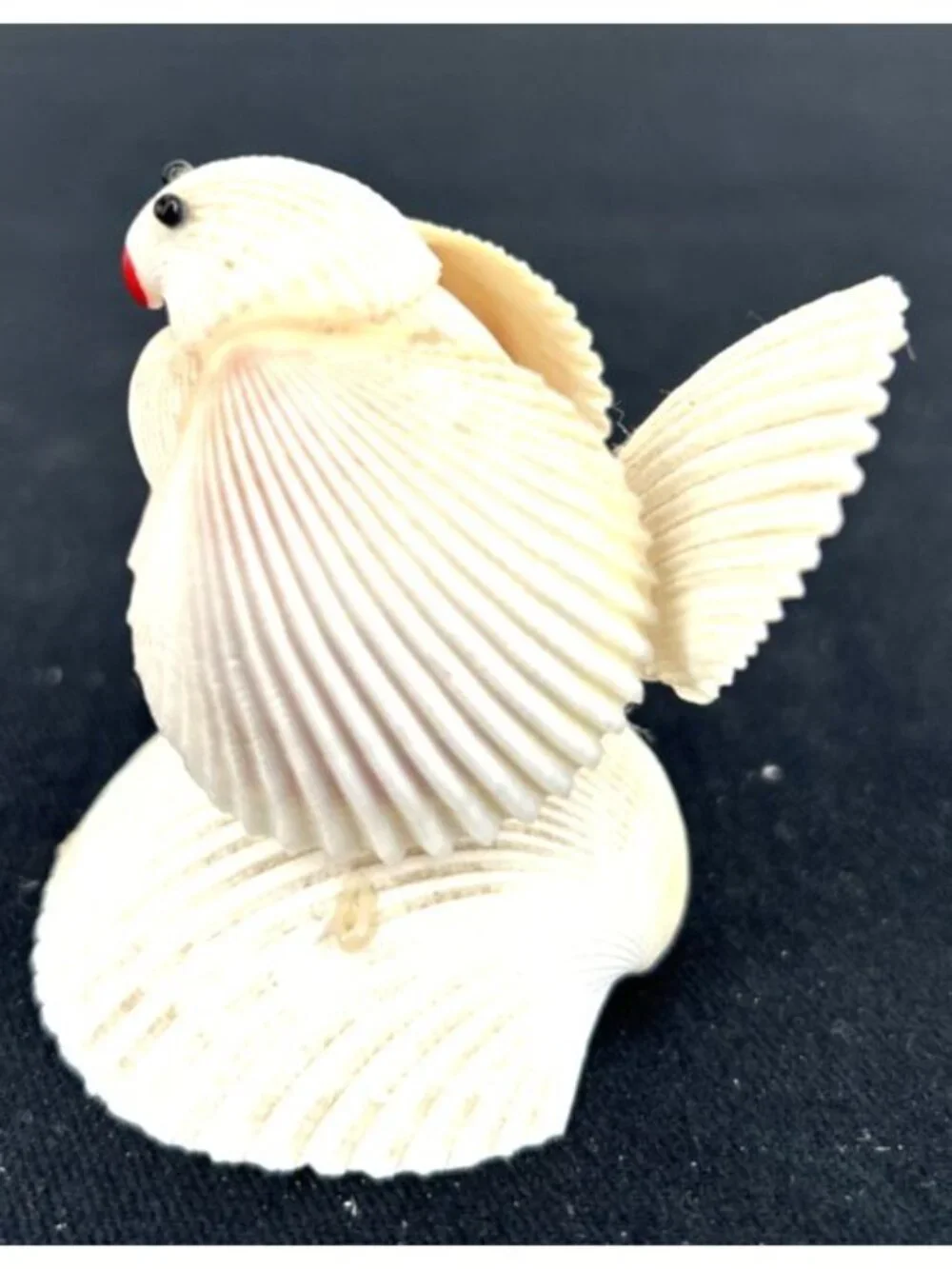 Seashell Bird Figurine Shelf Sitter Vtg 2.5